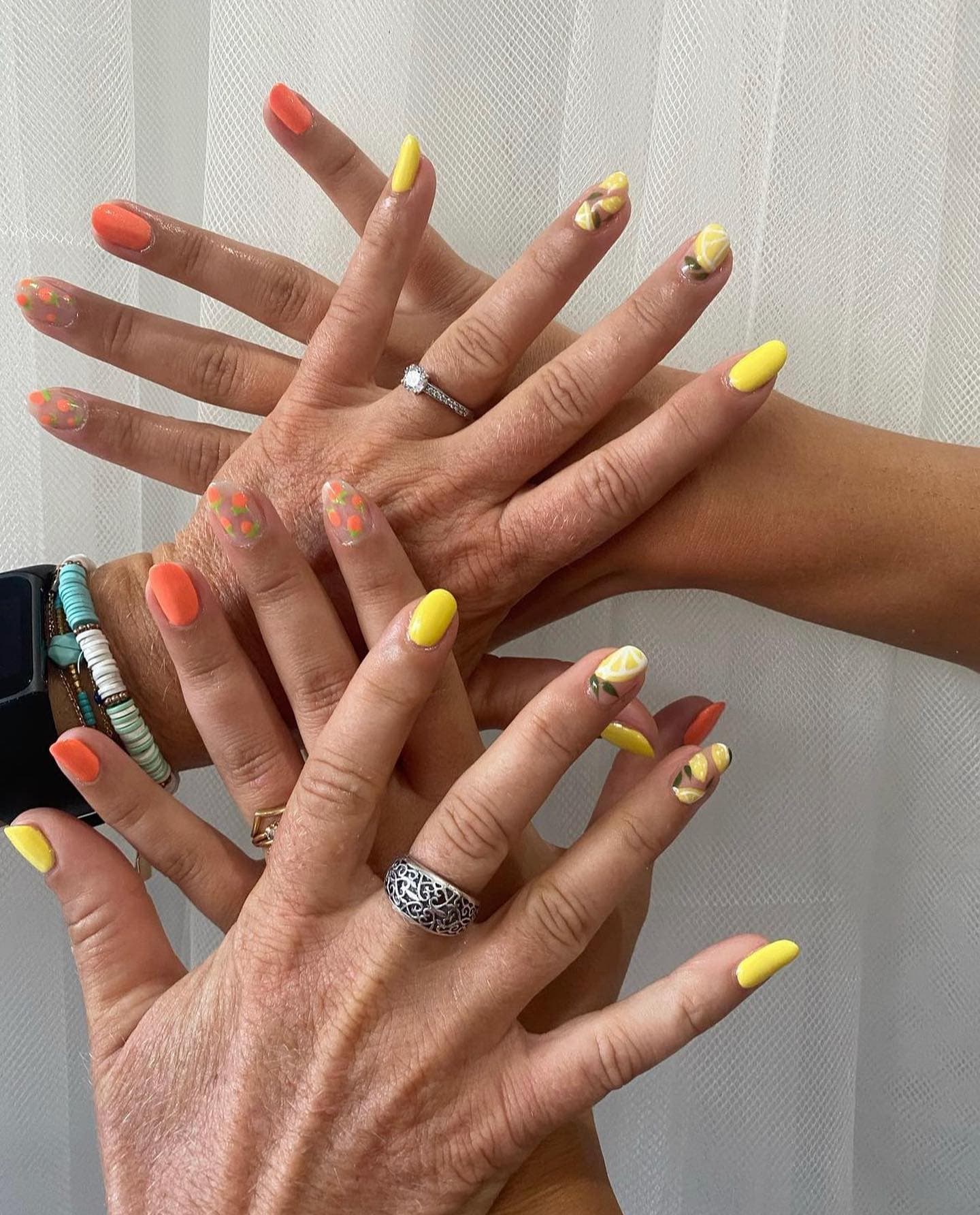 Colorful summer manicure